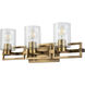 Estes 3 Light 23 inch ATB Bath Light Wall Light in Antique Brass